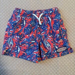 Vineyard Vines Vibrant Coral and Blue Swim Shorts